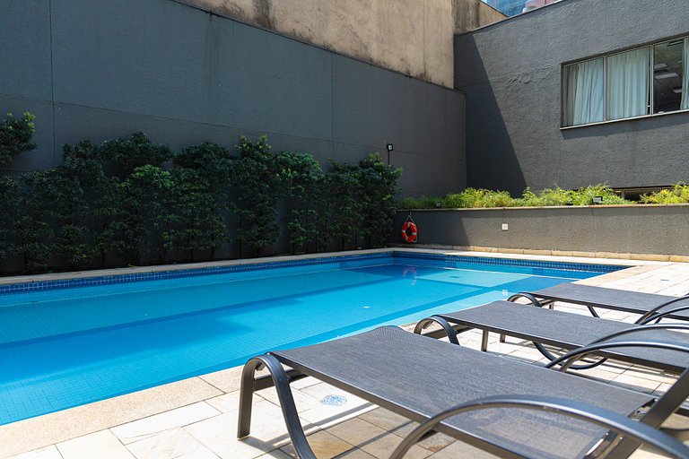 REDE CAPRI Ample Space Comfort Flat Paulista - Gym and pool