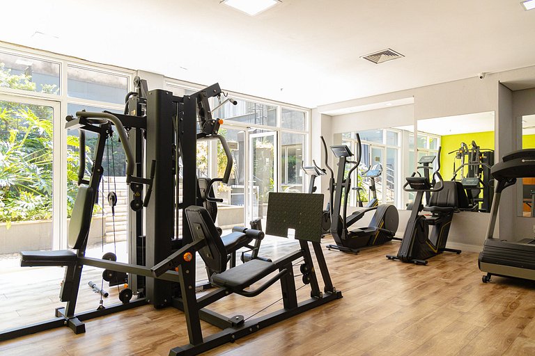 REDE CAPRI Ample Space Comfort Flat Paulista - Gym and pool