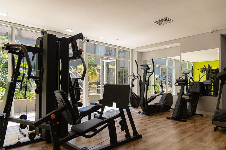 REDE CAPRI Ample Space Comfort Flat Paulista - Gym and pool